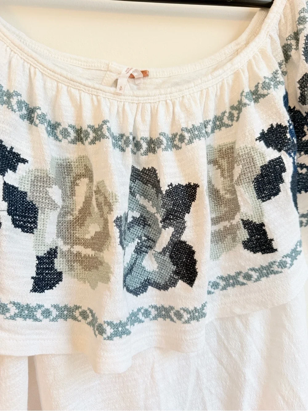 Embroidered Free People Top
